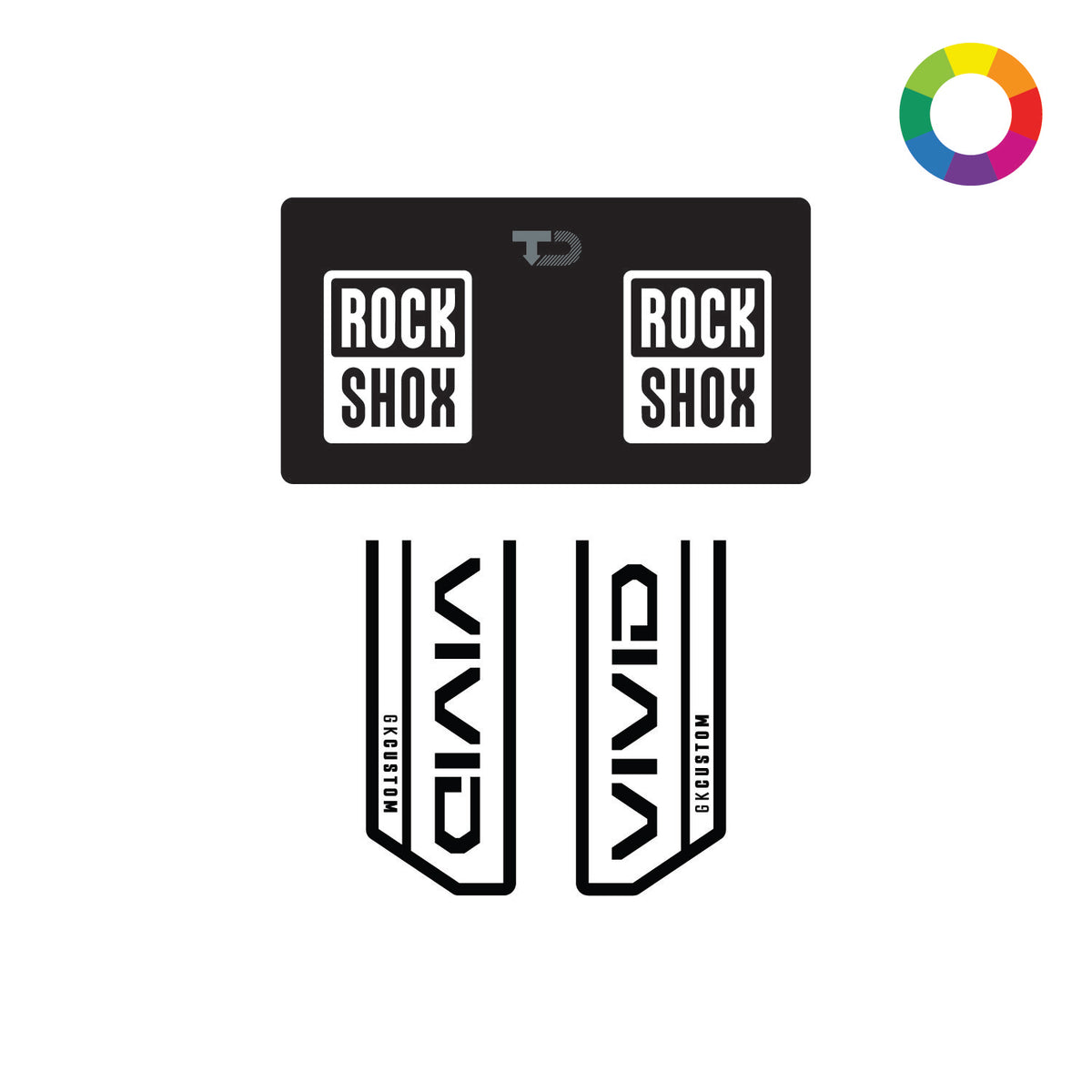 Ground Keeper RockShox Super Deluxe Decals | Fully Customizable