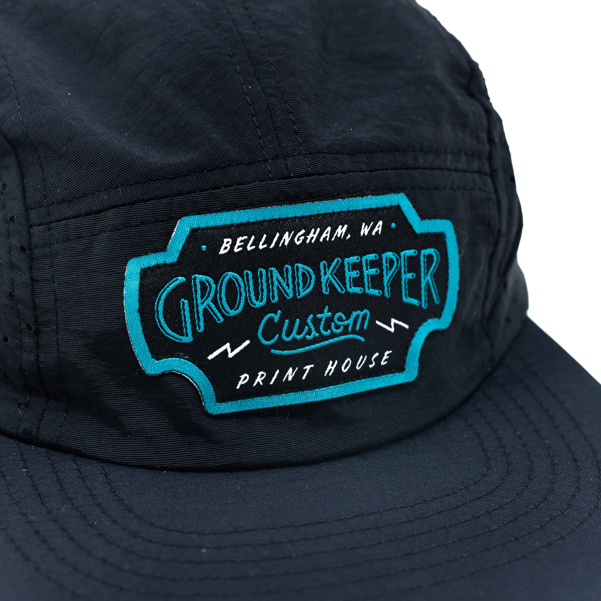 Black Nylon Camp Hat – Ground Keeper Custom