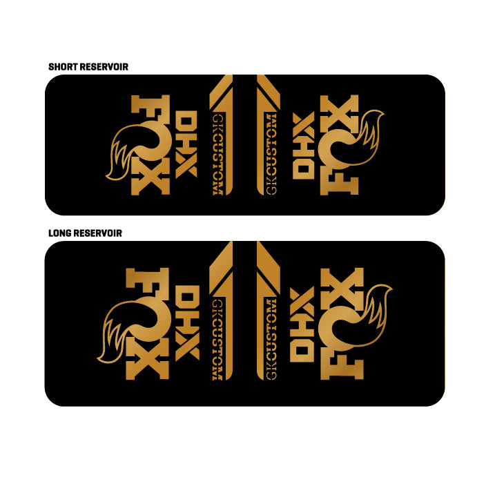 Metallic Fox DHX Shock Decal