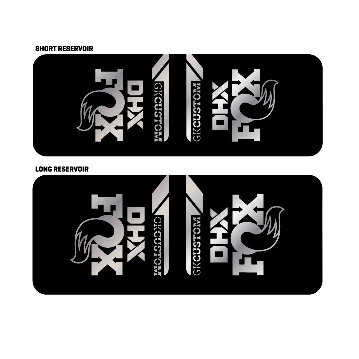 Metallic Fox DHX Shock Decal