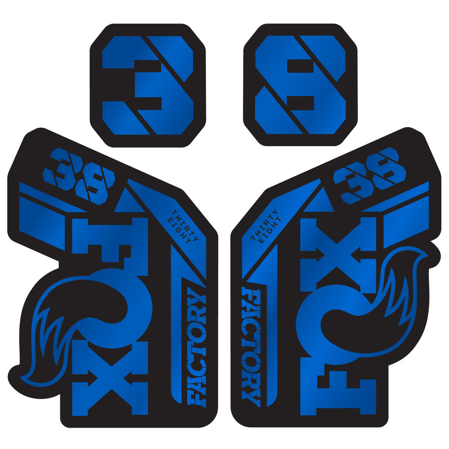 BLUEFOX NX1 本体 ステッカー付き Metallic Fox 38 Factory Fork Decal – Ground Keeper Custom