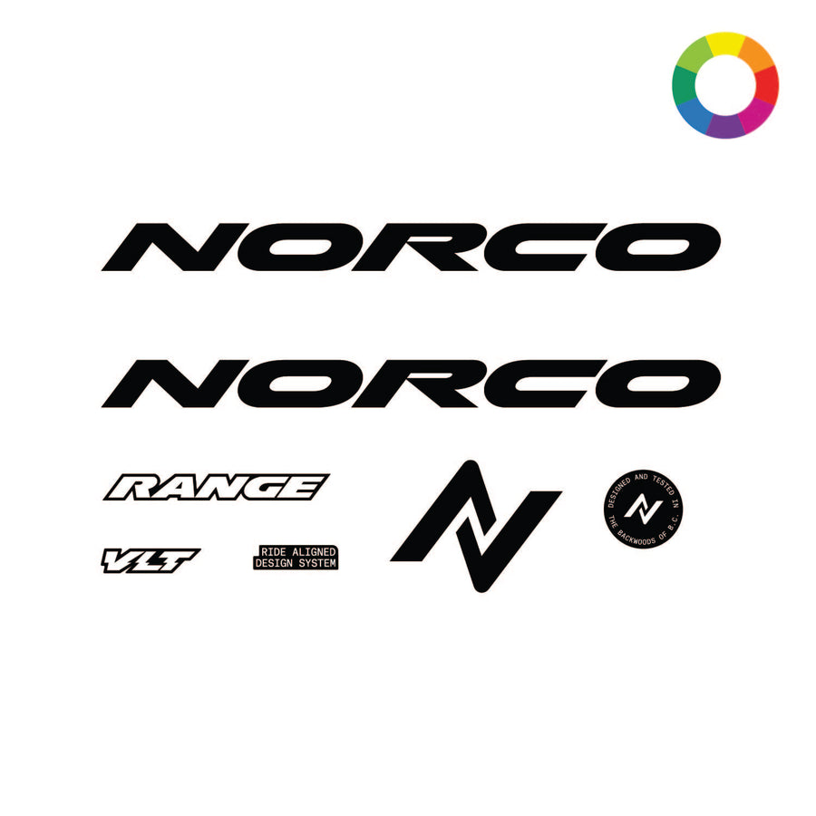 Custom 2024 Norco Range VLT A Sizes 1-2 Decal Kit