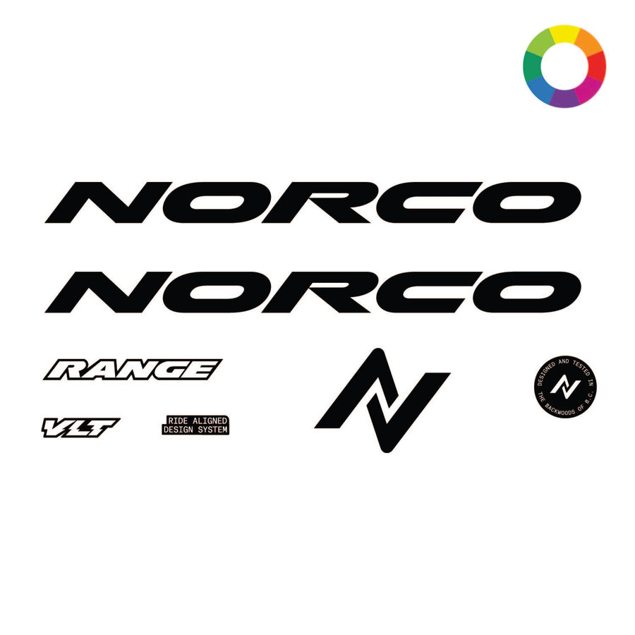 Custom 2024 Norco Range VLT C Sizes 3-5 Decal Kit