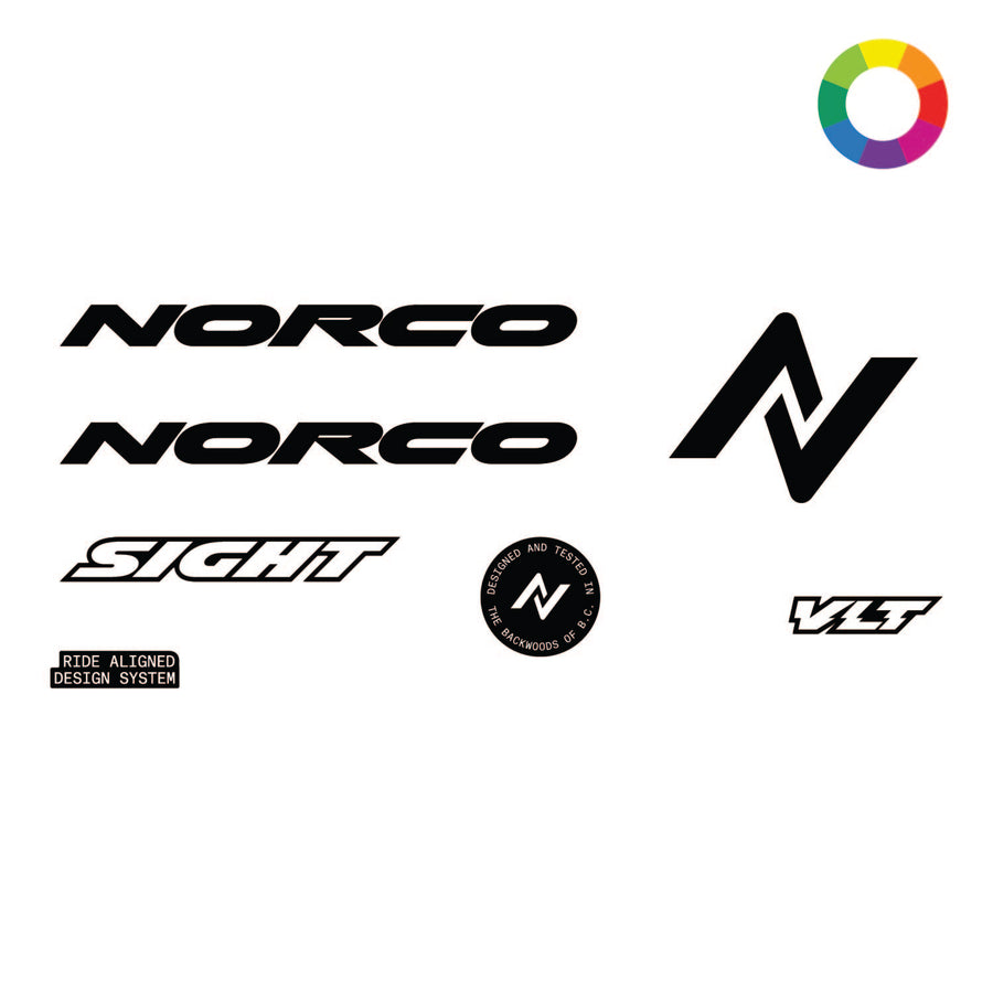 Custom 2024 Norco Sight VLT C Sizes 1-2 Decal Kit