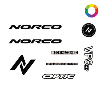 Custom 2025 Norco Optic Alloy Sizes 1-2 Decal Kit