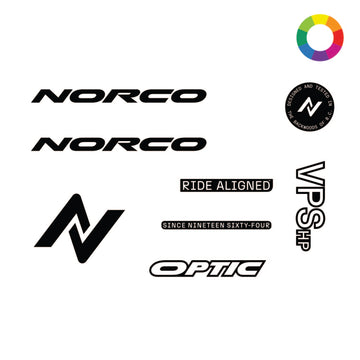 Custom 2025 Norco Optic Carbon Sizes 1-2 Decal Kit