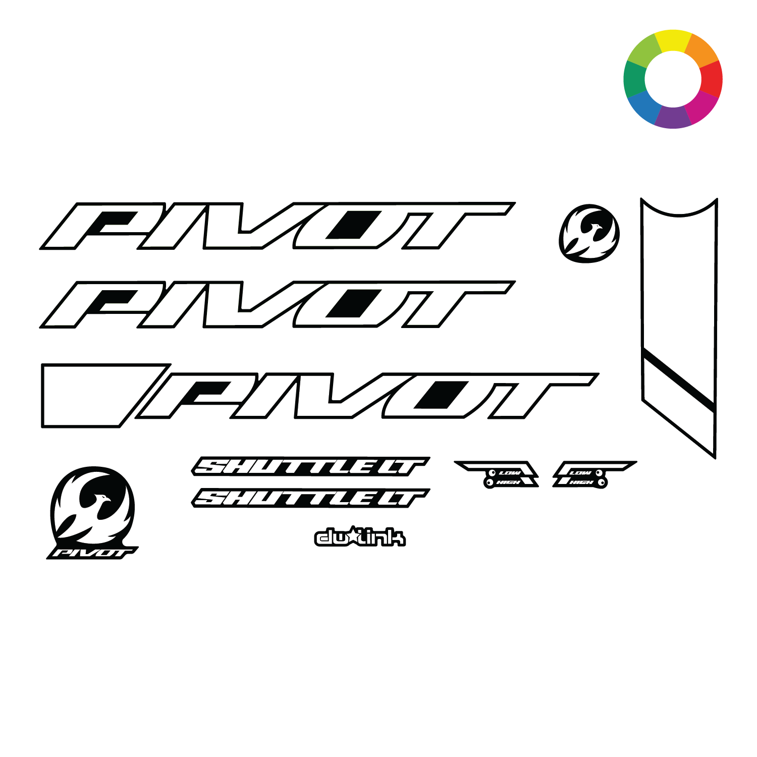Pivot Rim Decal Custom 2022 Pivot Shuttle LT Decal Kit | Fully Customizable – Ground ...
