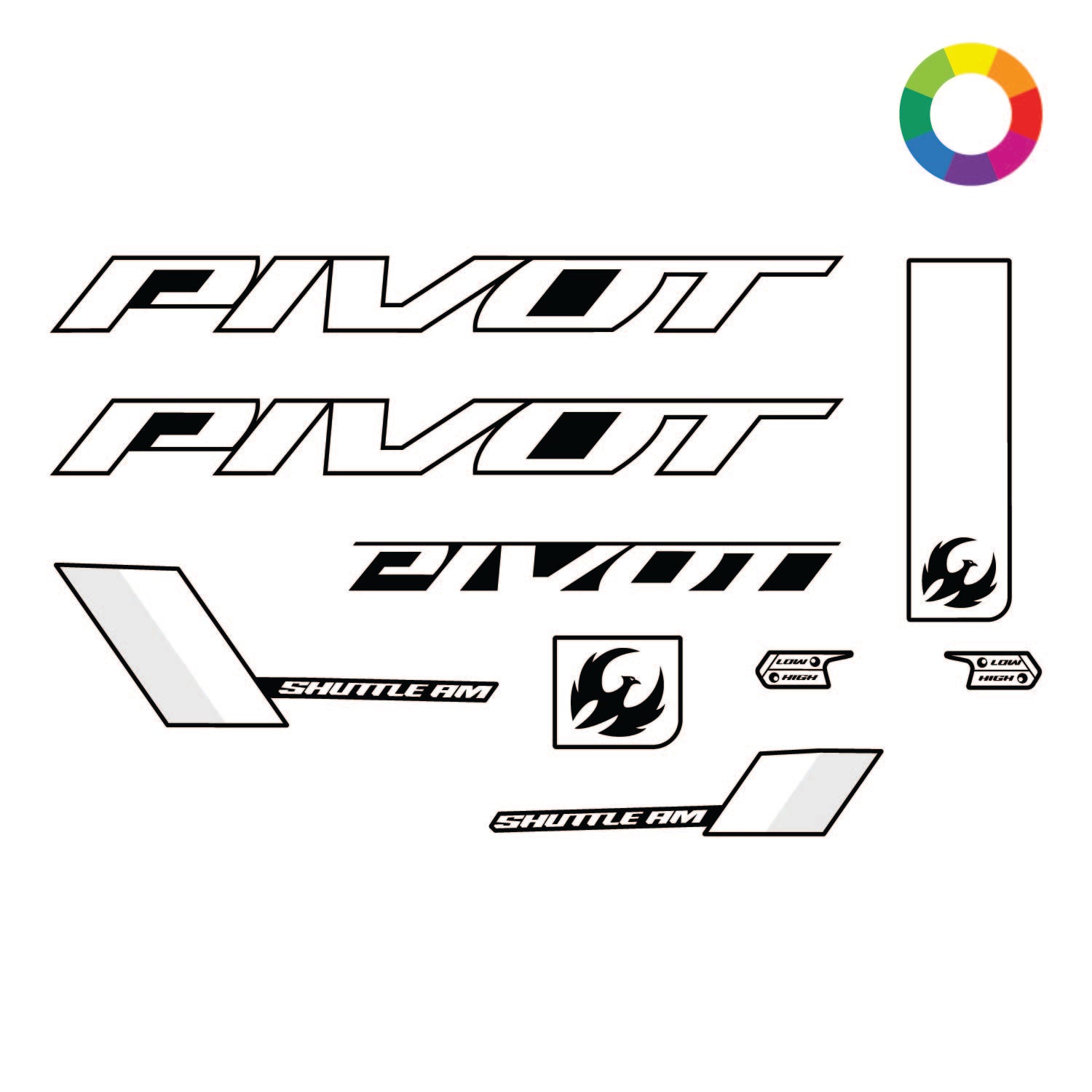 Custom 2023 Pivot Shuttle AM Decal Kit Fully Customizable Ground custom-2023-pivot-shuttle-am-decal-kit-fully-customizable-ground