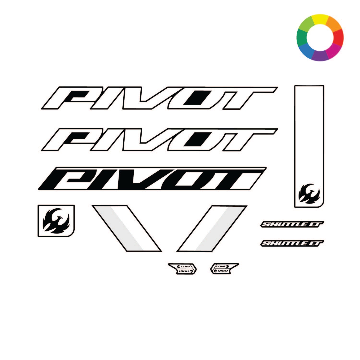 Pivot Rim Decal Custom 2025 Pivot Shuttle LT Decal Kit | Fully Customizable – Ground ...