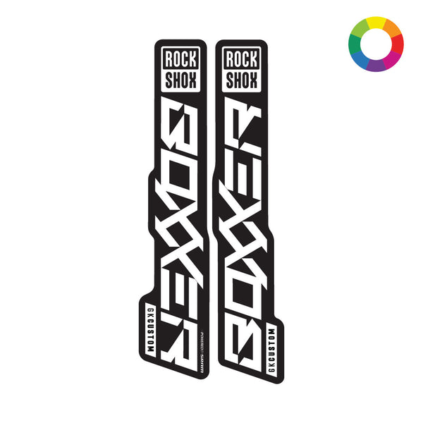 Stickers vork RockSHOX BOXXER Select 2021 WP380 zilver